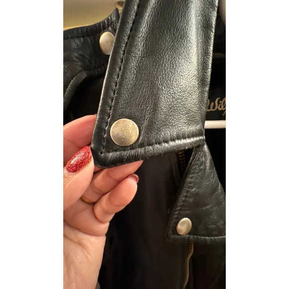 Wilsons Leather Open Road Motorcycle Jacket -38 Vintage - Picture 3 of 7